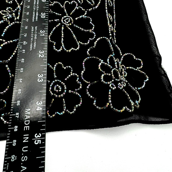 NEEDLE & THREAD Size 2 Black Full Beaded Floral Lined Cocktail Dress Prom Formal - Picture 10 of 10